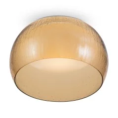 Luminaire design pour chambre à coucher verre ambré Métal