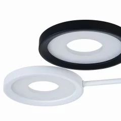 Plafonnier design avec LED en anneaux  Noir and Blanc Métal