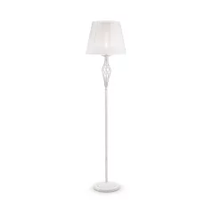 Lampe design sur pied pour salon Blanc et Doré Metal