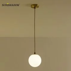 Lampe suspension boule verre