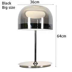 Lampe de table nordique en verre, or, rose ou noir - 1