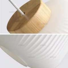 Lampe suspendue en verre blanc au design nordique - 9
