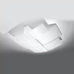 Luminaire plafonnier design contemporain CELIA blanc L
