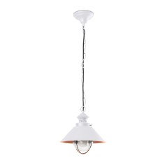 NÁUTICA-P Lampe suspension exterieur exterieur blanche et cuivre