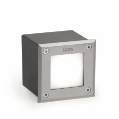 LED-18 eclairage exterieur encastrable carré inox 3000K