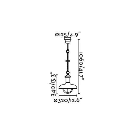 ESTORIL-G Lampe suspension exterieur exterieur rouille