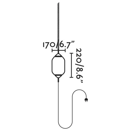SAIGON Lampe portable et suspension grise/blanc mat R17 hole cap