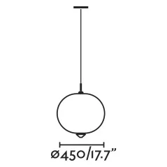 SAIGON Lampe suspension grise/blanche mat R45 hole cap
