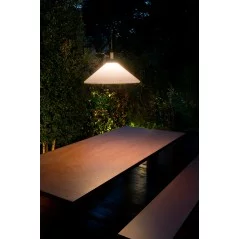 SAIGON Lampe suspension grise/blanche mat R55