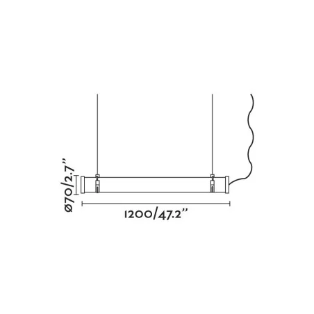 SCUBA Lampe suspension exterieur exterieur chrome 36W