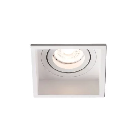 HYDE Lampe encastrable blanche carré orientable sans encadrement 2L