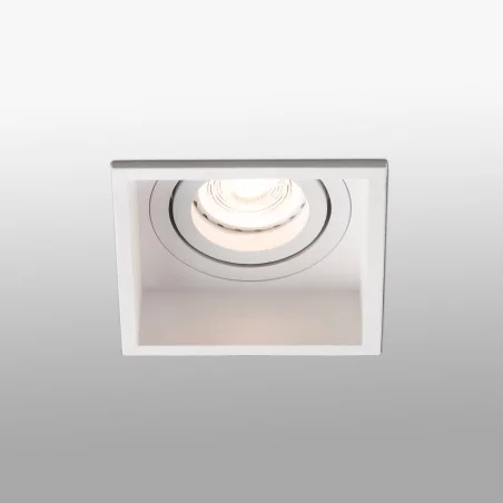 HYDE Lampe encastrable blanche carré orientable sans encadrement 2L