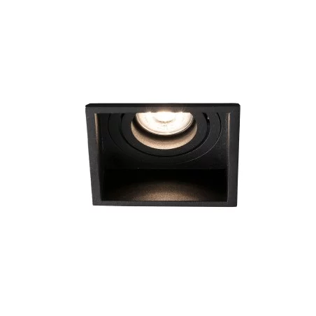 HYDE Lampe encastrable noir carré orientable sans encadrement 2L