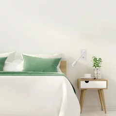 Applique liseuse tête de lit blanc mat SAMI LED