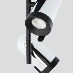 plafonnier suspension 2 spots orientables chrome  et noir 2 lumières ORLEANS