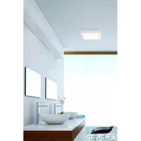 Applique plafond salle de bain blanc mat rectangulaire TOLA-1 IP 44
