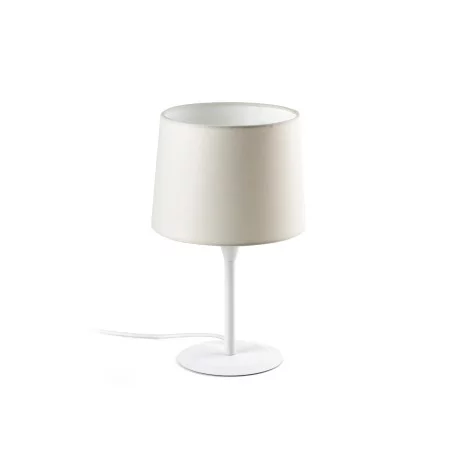 Mini lampe de table blanc et beige