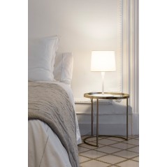 lampe de chevet chambre blanc abat-jour blac