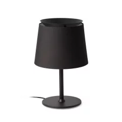 Lampe de chevet moderne noir abat-jour noir