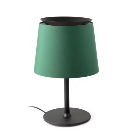 Lampe de chevet moderne noir abat-jour vert