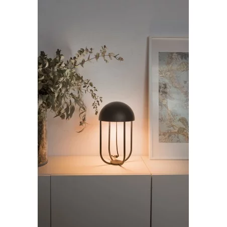 Lampe de table moderne noir et or