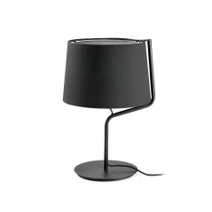 Lampe de table en métal noir Berni