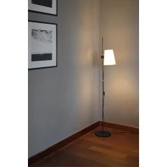 lampadaire salon design noire et beige