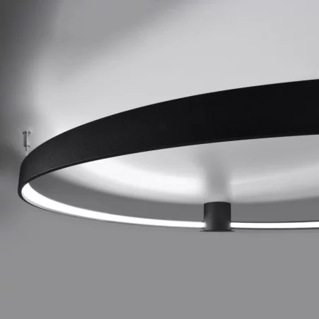 Plafonnier LED rond Design noir 4000K