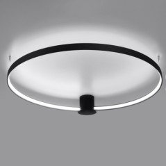 Luminaire plafonnier design cercle noir 12.5cm