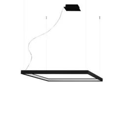 Luminaire plafonnier suspendu design noir rectangulaire 150cm