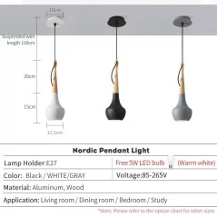 Luminaire suspendu au design nordique - 13