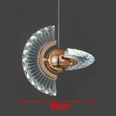 Plafonnier Led circulaire rotatif au design nordique