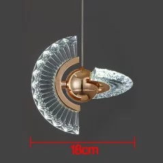 Plafonnier Led circulaire rotatif au design nordique - 6