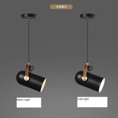Luminaire suspendu cuir moderne et minimaliste