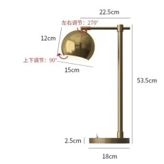 Lampe de Table en métal doré au design nordique - 6