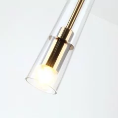 Luminaire suspendue en verre transparent minimaliste  - 2