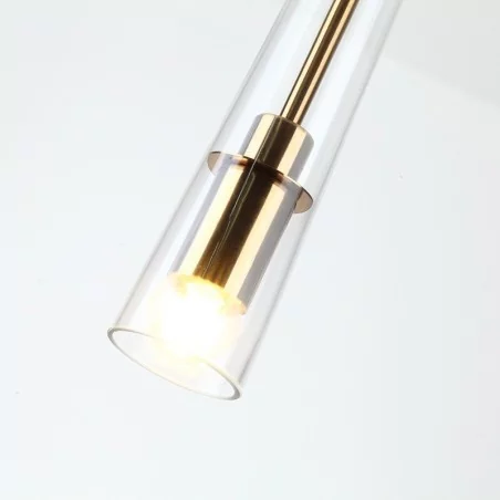 Luminaire suspendue en verre transparent minimaliste