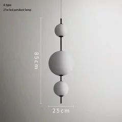 Luminaire suspendu design italien vertical moderne