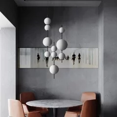 Luminaire suspendu design italien vertical moderne
