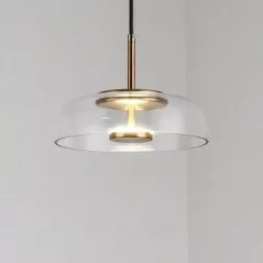 Lampe LED suspendue en verre au design nordique moderne - 1