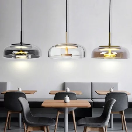 LED Glas Hängeleuchte mit modernem Nordic Design - 5