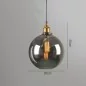 Lampe Suspension industrielle vintage en verre fumé