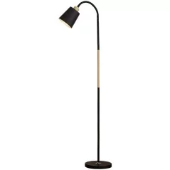 Lampadaire sur pied en bois moderne, disponible en noir et en blanc  - 3