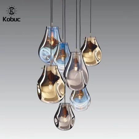 Lampe LED suspendue en verre au design moderne
