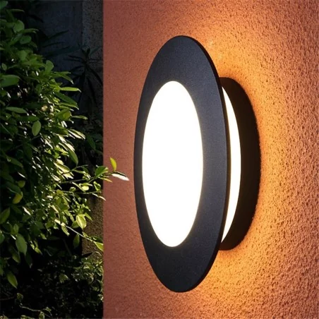 Lampe murale LED ronde étanche éclairage d'extérieur  - 1