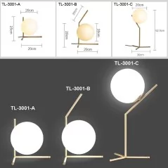 Lampe de Table LED en verre au design nordique moderne - 3