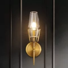 Éclairage mural LED nordique de luxe doré