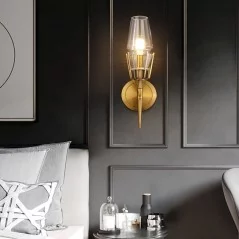 Éclairage mural LED nordique de luxe doré - 1