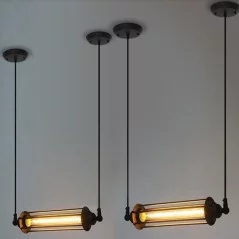 Lampe Suspendue Vintage pour Loft, éclairage industriel rétro