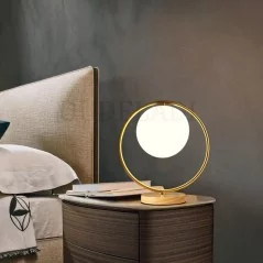 Lampe de table en forme de boule de verre  style nordique  - 1